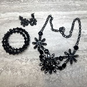Black Jeweled Beautiful Set